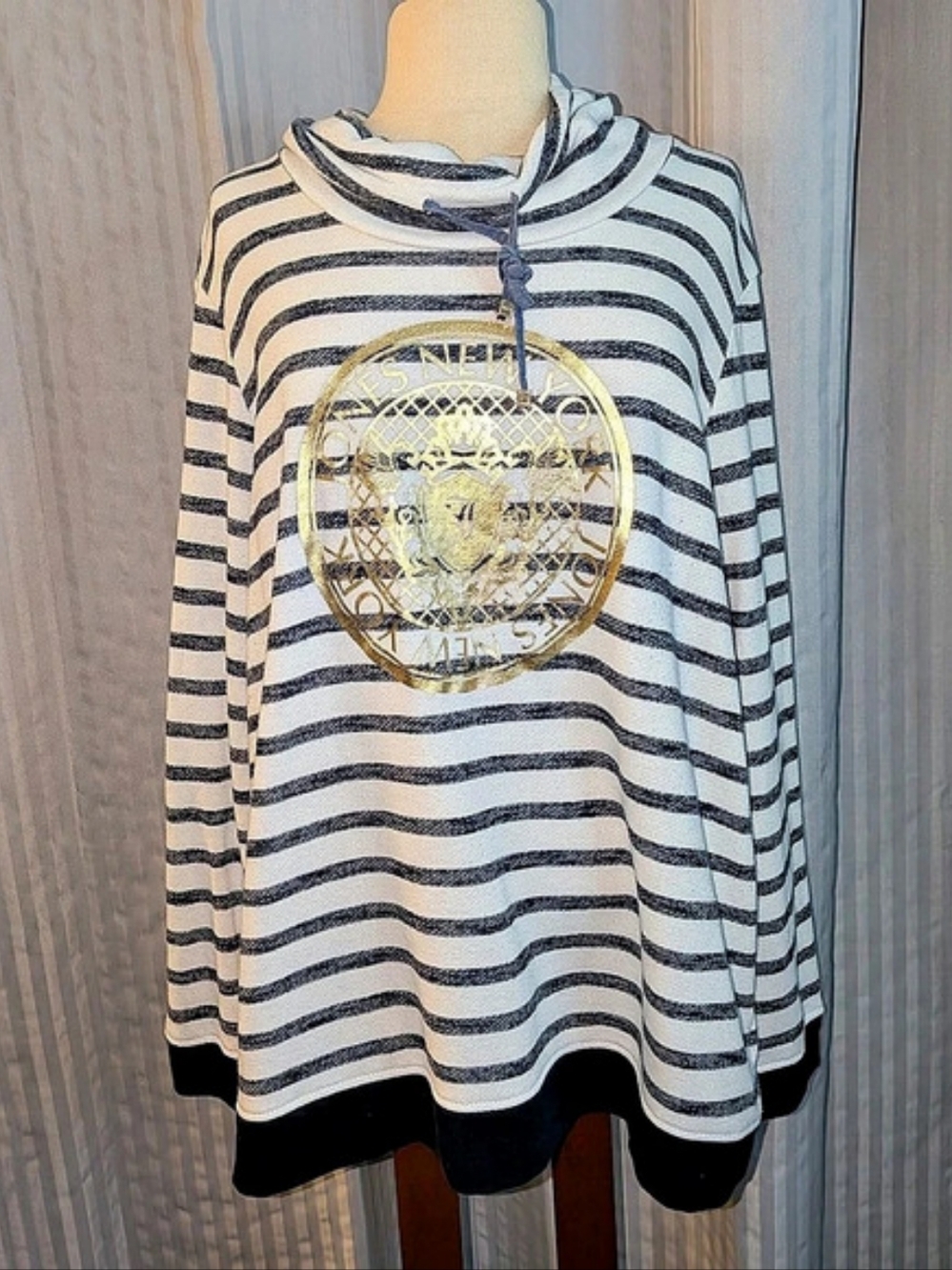 Jones New York Women's Striped Pullover